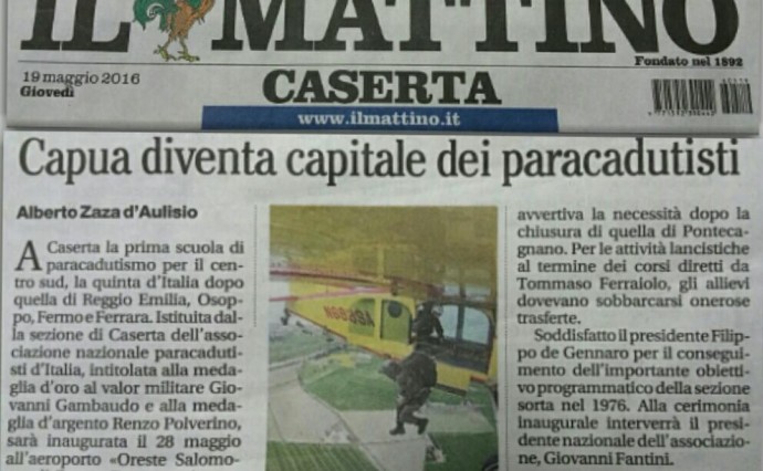Capua diventa capitale dei Paracadutisti